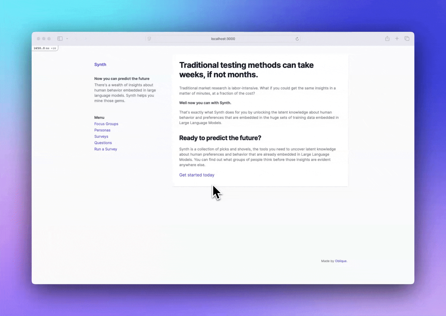 demo of how we can build personas from data into synthetic focus groups